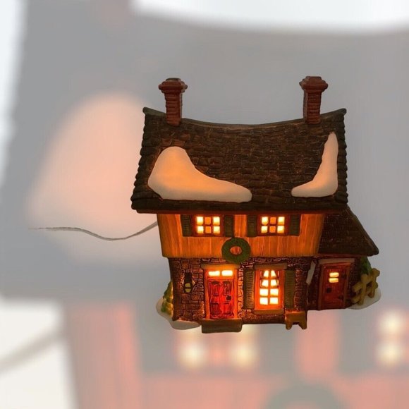Dept 56 Heritage Village Collection "Ichabod Crane's Cottage" Retired Porcelain - Picture 5 of 16